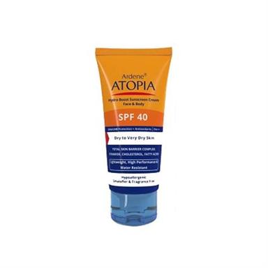 کرم ضد آفتاب بدون رنگ SPF40 آتوپیا آردن مناسب پوست خشک و خیلی خشک